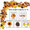 2 Pack Fall Maple Leaf Garland - 6ft/Piece Artificial Berries Sunflower Pumpkin Autumn Garland Decoration for Wedding Party Thanksgiving Dinner Fireplace Door Frame Doorway Backdrop Decor
